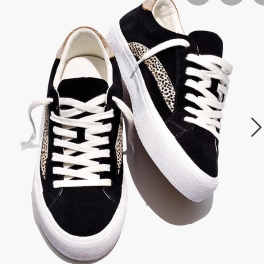 Madewell sidewalk calf hair sneakers